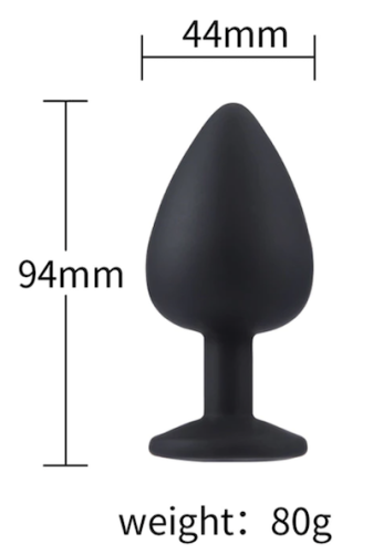 Silikonowy korek analny, plug czarny rozmiar L