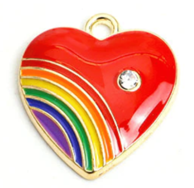 Zawieszka serce czerwone PRIDE LGBT