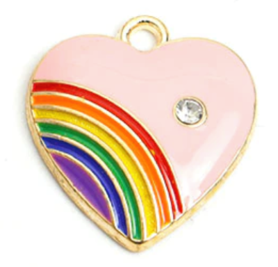 Zawieszka serce różowe PRIDE LGBT