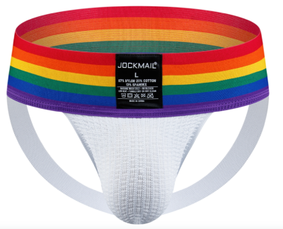 Jockstrapy Jocky białe PRIDE Jockmail rozm. L