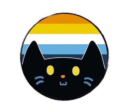 Pin, przypinka kotek aroace PRIDE LGBT