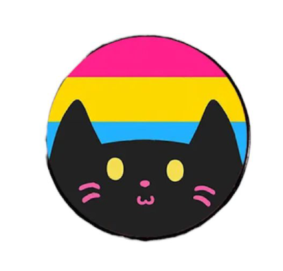 Pin, przypinka kotek panseksualny PRIDE LGBT