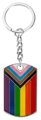 Brelok nowa flaga progresywna PRIDE LGBT