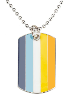 Nieśmiertelnik flaga AroAce PRIDE LGBT