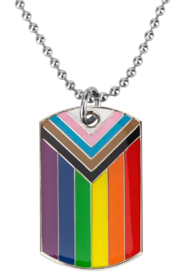 Nieśmiertelnik flaga progresywna  PRIDE LGBT