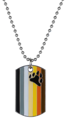 Nieśmiertelnik flaga miśkowa BEAR PRIDE LGBT