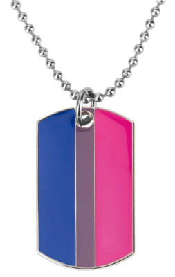 Nieśmiertelnik flaga biseksualna  PRIDE LGBT