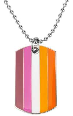Nieśmiertelnik flaga lesbijska  PRIDE LGBT