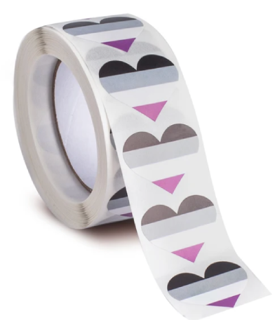 Naklejka serce aseksualne flaga PRIDE LGBT