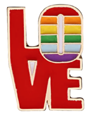 Pin, przypinka Love PRIDE LGBT