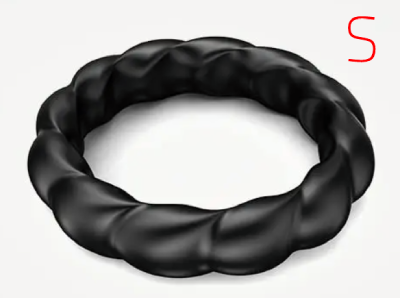 Cock ring, pierścień erekcyjny, elastyczny, czarny rozm. S