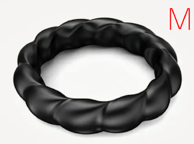 Cock ring, pierścień erekcyjny, elastyczny, czarny rozm. M