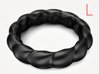 Cock ring, pierścień erekcyjny, elastyczny, czarny rozm. L