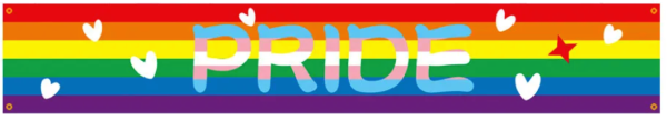 Duża, flaga, baner PRIDE LGBT 300 * 50 cm