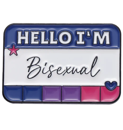 Pin, przypinka plakietka Hello I'm bisexual PRIDE LGBT