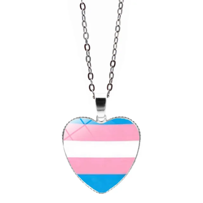 Wisiorek na łańcuszku serce transpłciowe PRIDE LGBT