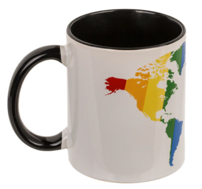 Kubek ceramiczny mapa świata PRIDE LGBT