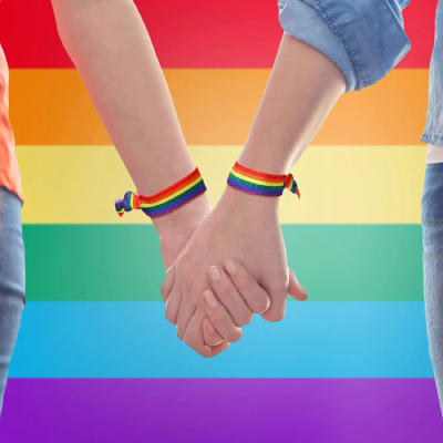 Opaska, bransoletka tęczowa z węzełkim PRIDE LGBT