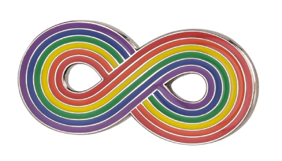 Pin, przypinka PRIDE nieskończoność