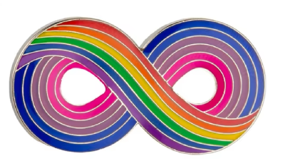Pin, przypinka biseksualna PRIDE nieskończoność