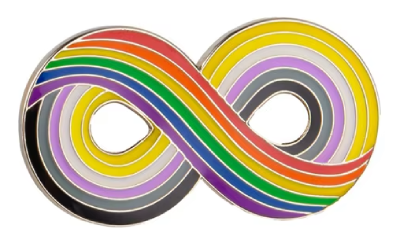 Pin, przypinka niebinarna PRIDE nieskończoność