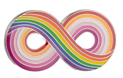 Pin, przypinka lesbijska PRIDE nieskończoność