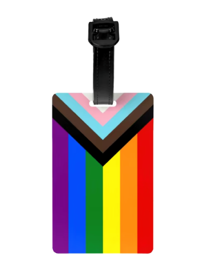 Przywieszka do bagażu, flaga progresywna PRIDE LGBT