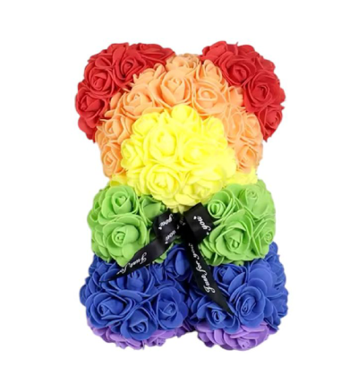 Miś z róż PRIDE LGBT (