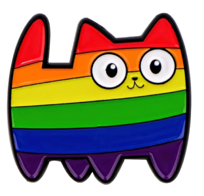 Pin, przypinka kotek PRIDE LGBT