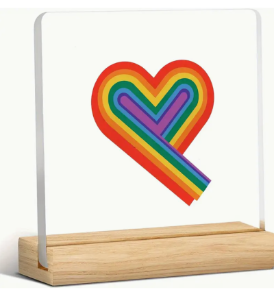 Tabliczka akrylowa, dekoracja serce PRIDE LGBT