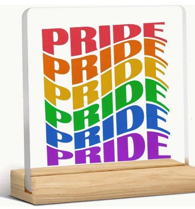 Tabliczka akrylowa, dekoracja napis PRIDE LGBT