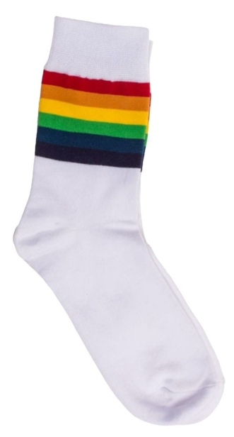 Skarpety bawełniane, białe PRIDE LGBT