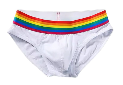 Slipy, slipki, majtki białe PRIDE LGBT rozm. S