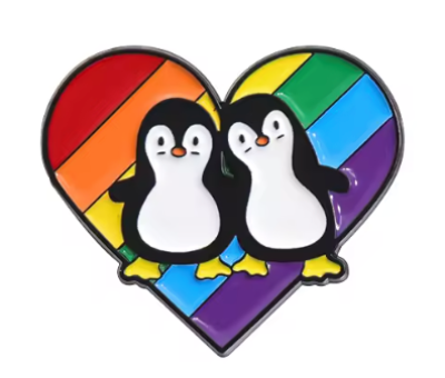 Pin, przypinka pingwiny PRIDE LGBT