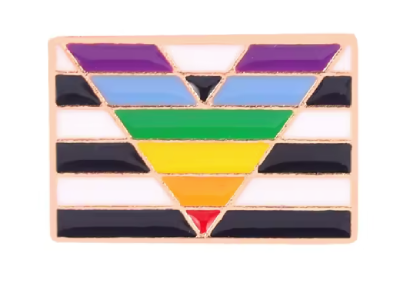Pin, przypinka flaga Straight Ally