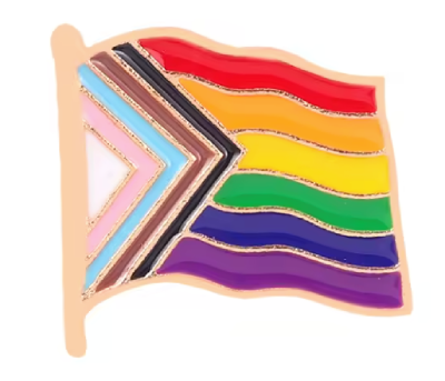 Pin, flaga PRIDE LGBT  progresywna