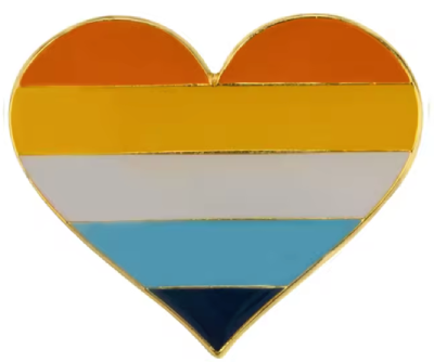 Pin, przypinka serce flaga Aroace