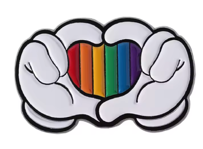 Pin, przypinka dłonie z sercem PRIDE LGBT