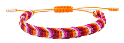 Opaska, bransoletka z muliny, regulowana lesbijska PRIDE