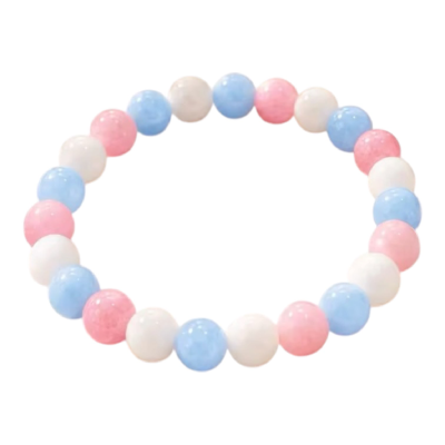 Opaska koralikowa, kamień, transpłciowa PRIDE