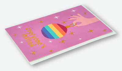 Kartka pocztowa, pocztówka bombka PRIDE LGBT