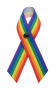 Pin, przypinka kokardka tęczowa PRIDE