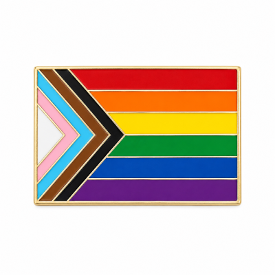 Pin, przypinka flaga PRIDE progresywna