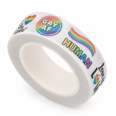Taśma klejąca MIX napisów i grafik PRIDE
