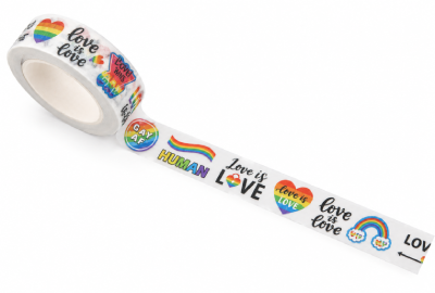 Taśma klejąca MIX napisów i grafik PRIDE