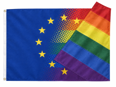 Duża flaga Unia Europejska, UE, EU PRIDE LGBT 90x150 cm