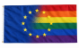 Duża flaga Unia Europejska, UE, EU PRIDE LGBT 90x150 cm