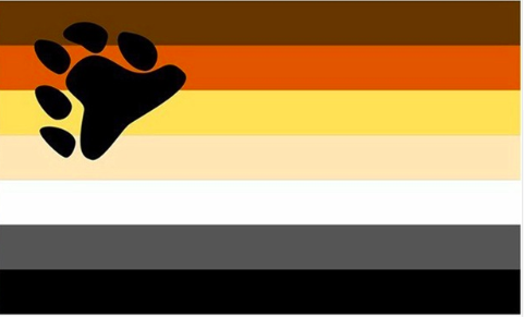 Duża, miśkowa BEAR flaga PRIDE LGBT 90x150 cm