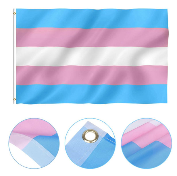 Duża, transpłciowa flaga PRIDE LGBT 150x90 cm