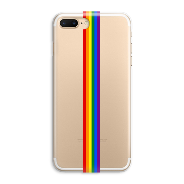 Etui na telefon, case silikonowe flaga PRIDE pasek pionowy